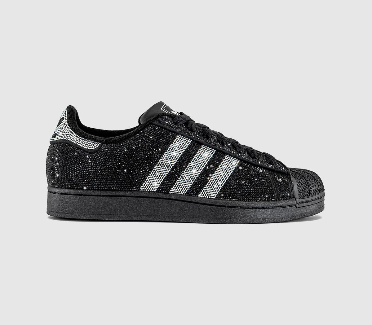 adidas Superstar Ii Trainers Crystal Black Silver Metallic Off White