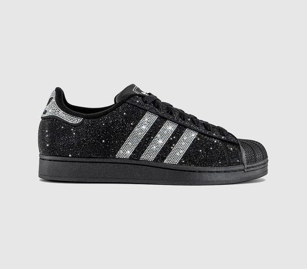 adidas Superstar Ii Trainers Crystal Black Silver Metallic Off White