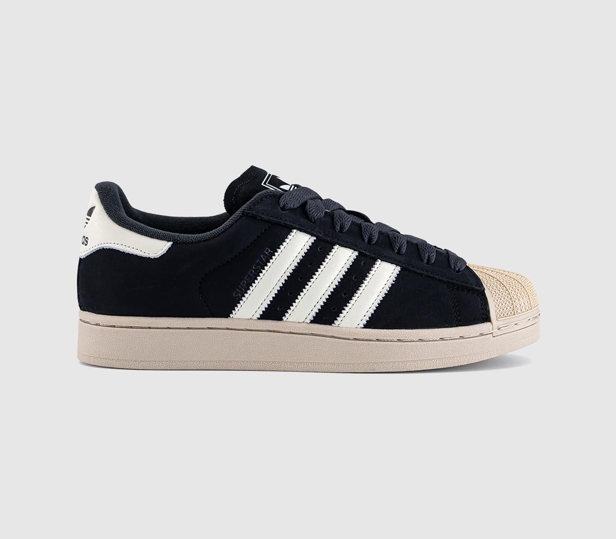 adidas Superstar II Trainers Black Offwhite Stone Khaki
