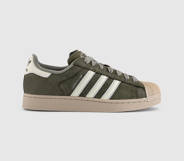 adidas Superstar II Trainers Olive Strata Offwhite Stone Khaki