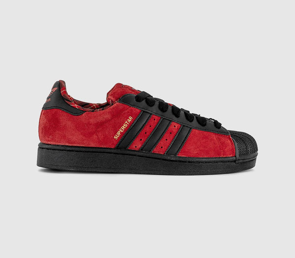 adidas Superstar II Trainers Better Scarlet Core Black Matte Gold
