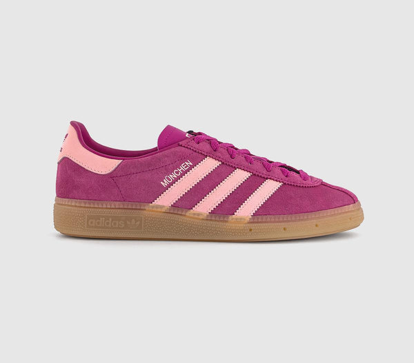  adidas München Trainers Semi Lucid Fuchsia Glow Pink Gum Uk Size 6