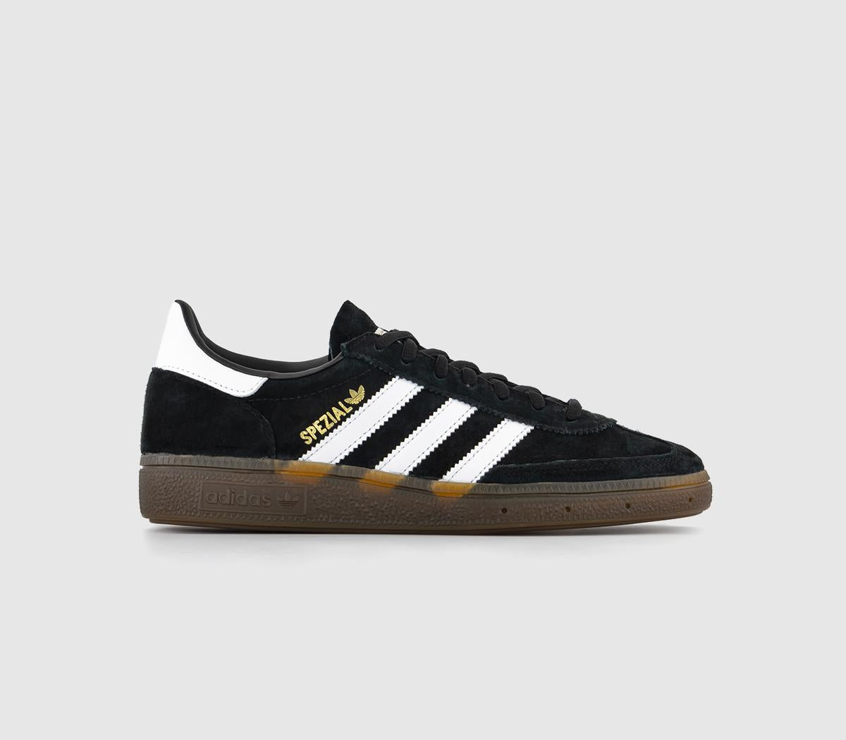 Odd sizes - adidas Handball Spezial Core Black White Gum UkS izes Right 8/Left 7