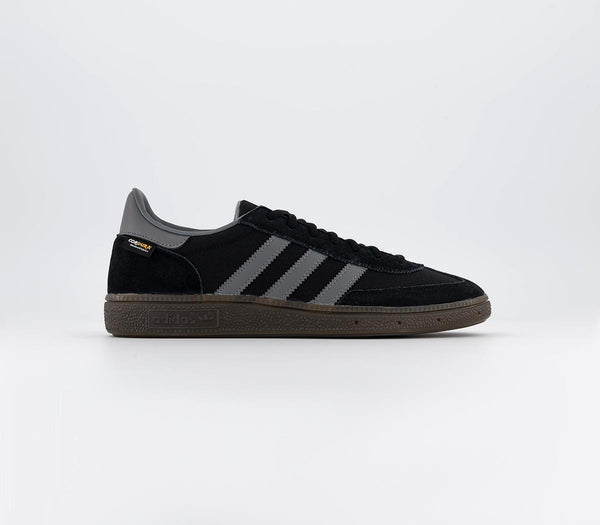 Odd Sizes - adidas Handball Spezial Core Black Grey Four Gum - UK Sizes Right 9/Left 8