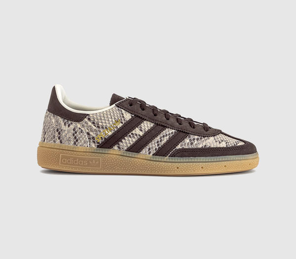 adidas Handball Spezial Trainers White Brown Snake Skin