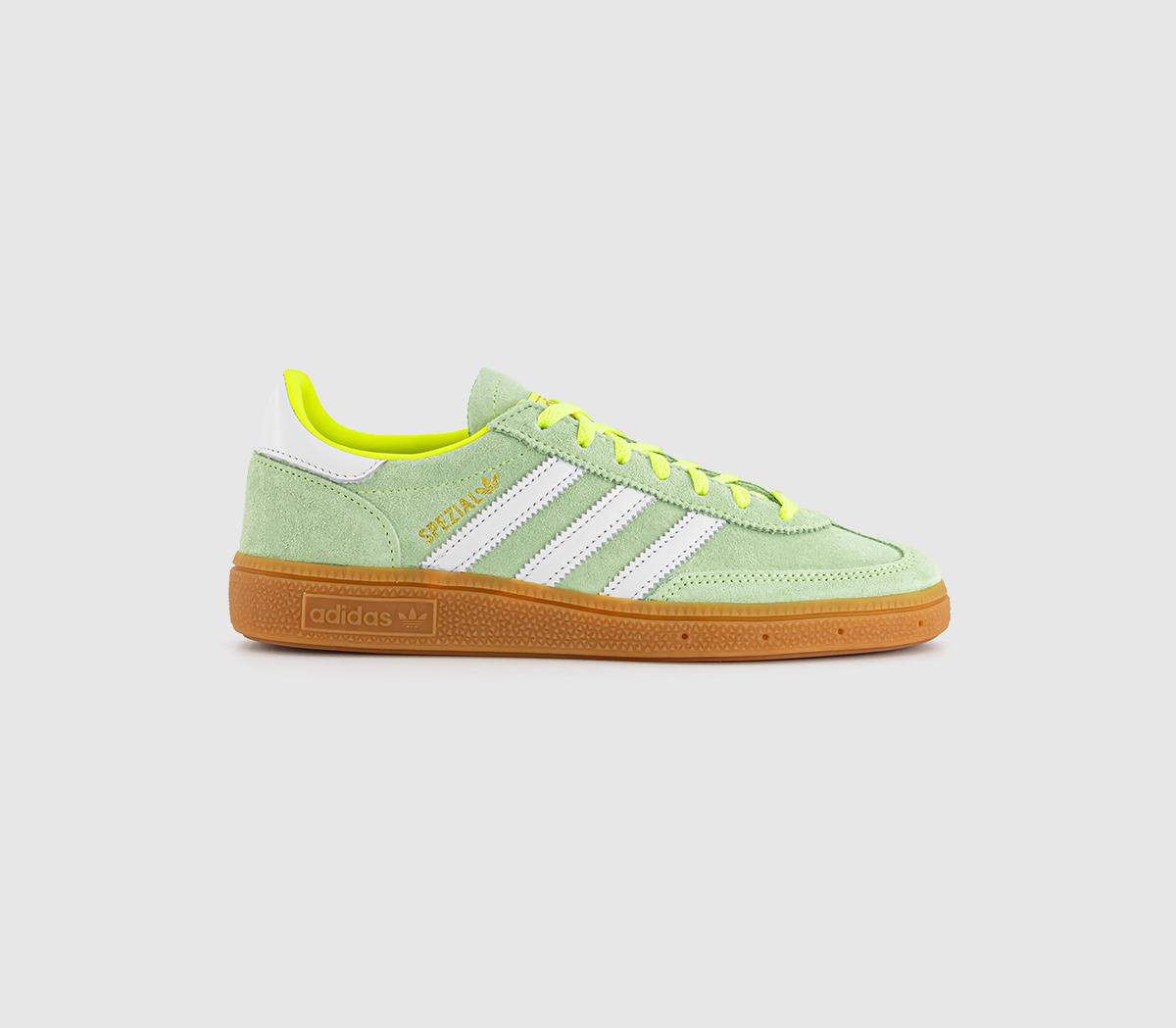  adidas Handball Spezial Trainers Solar Yellow White Gold Metallic Uk Size 5