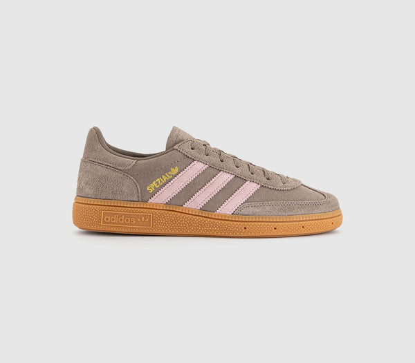 Odd Sizes - adidas Handball Spezial Chalky Brown Clear Pink Gold Metallic - UK Sizes Right 5/ Left 5.5