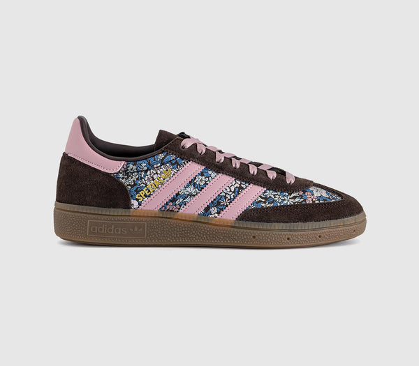 adidas Womens adidas Handball Spezial Trainers Liberty Aurora Coffee Magic Mauve Gum UK Size 4.5