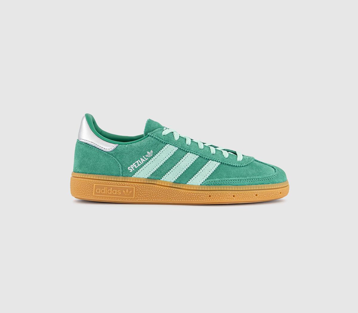  adidas Handball Spezial Trainers Semi Court Green Clear Mint Gum Uk Size 5