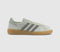 adidas Handball Spezial Trainers Linen Green Silver Pebble Wonder Silver UK Size 4.5