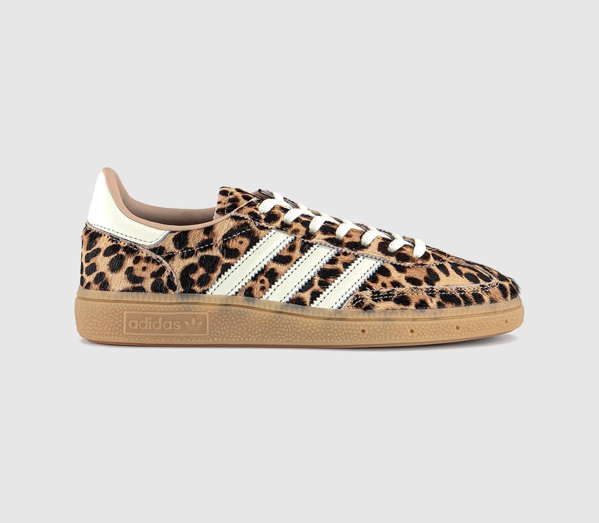 adidas Handball Spezial Trainers Leopard Magic Beige Ivory Aurora Ivy