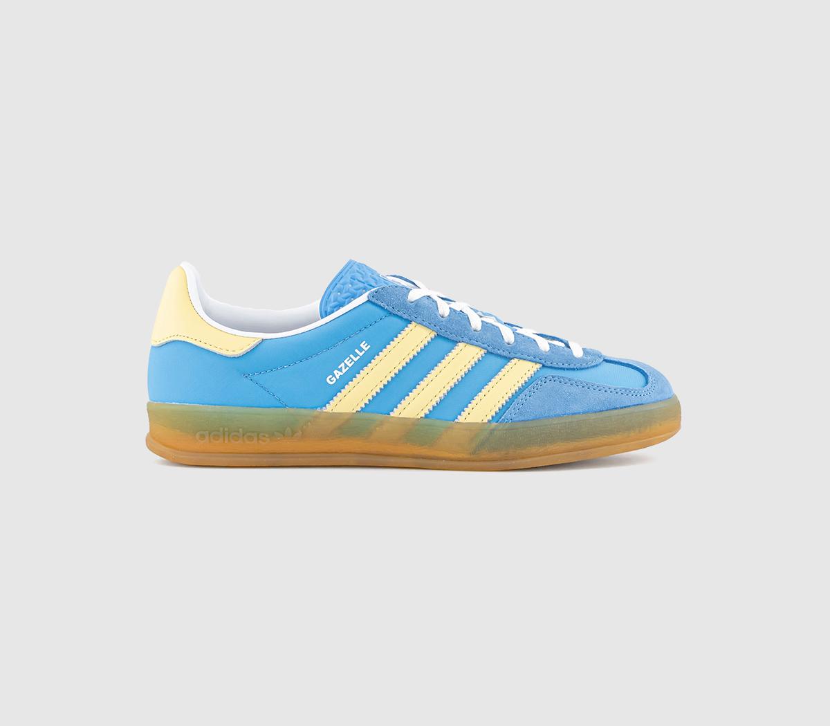 adidas Gazelle Indoor Semi Blue Burst Almost Yellow White Uk Size 6