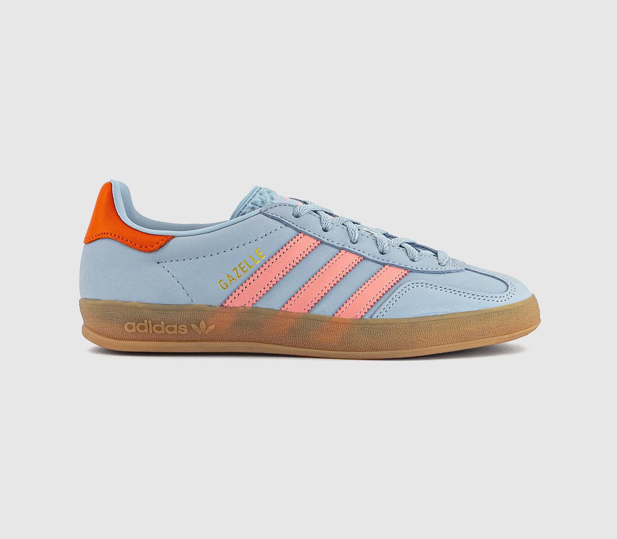 adidas Gazelle Indoor Trainers Wonder Blue Solar Orange Gum