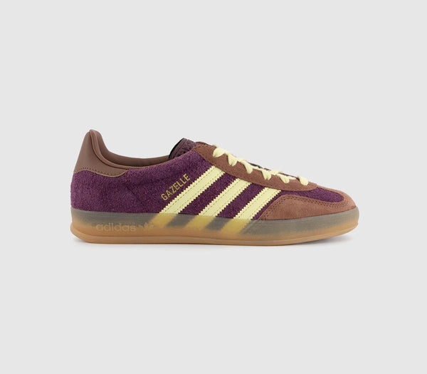 adidas Gazelle Indoor Trainers Maroon Almost Yellow Preloved Brown