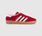  adidas Gazelle Indoor Trainers Better Scarlet Red White Gum Uk Size 4.5