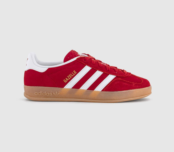  adidas Gazelle Indoor Trainers Better Scarlet Red White Gum Uk Size 6.5
