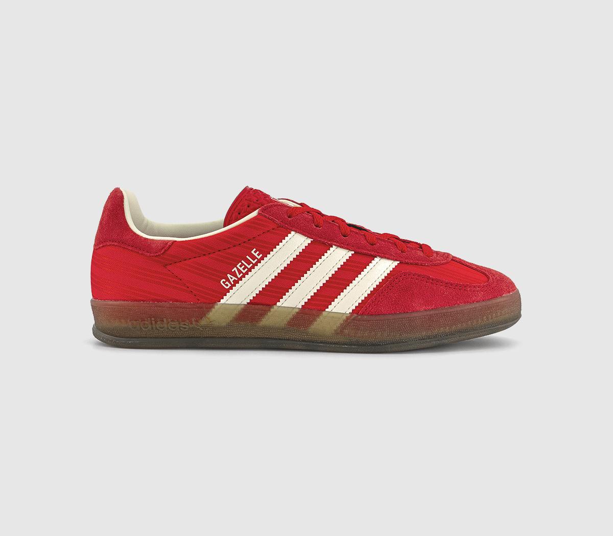 adidas Gazelle Indoor Trainers Red Better Scarlet Cream White OFFCUTS SHOES by OFFICE adidas Gazelle Indoor Trainers Red Better Scarlet Cream White OFFCUTS SHOES by OFFICE