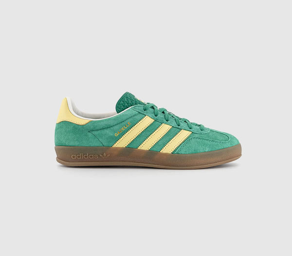 adidas Gazelle Indoor Semi Court Green Almost Yellow Gum Uk Size 6