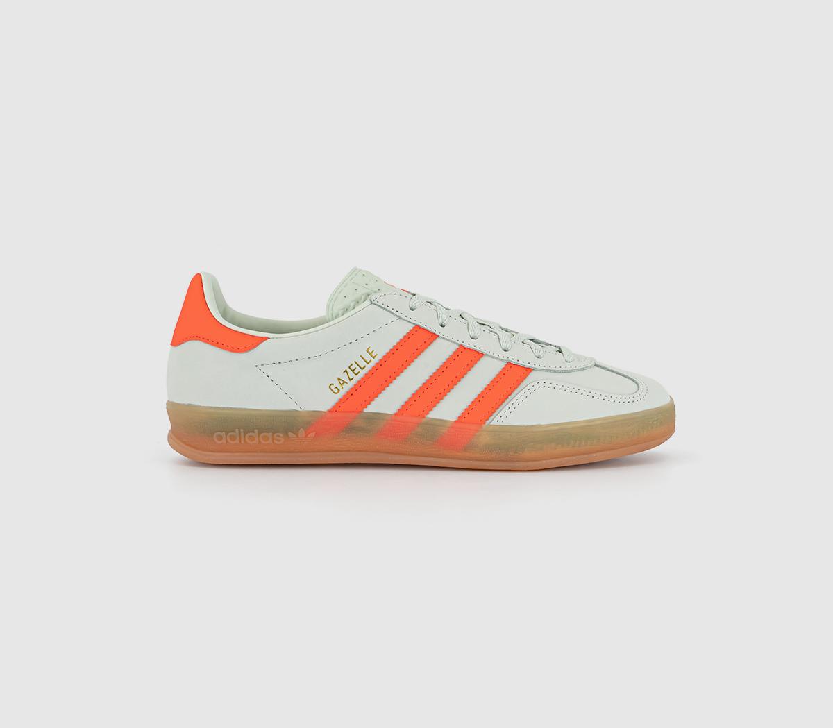 Odd Sizes - adidas Gazelle Indoor Linen Green Solar Orange Gum - UK Sizes Right 6/Left 5