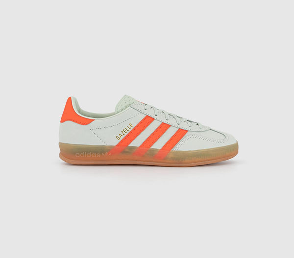 Odd Sizes - adidas Gazelle Indoor Linen Green Solar Orange Gum - UK Sizes Right 6/ Left 5