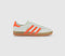 Odd Sizes - adidas Gazelle Indoor Linen Green Solar Orange Gum - UK Sizes Right 6/Left 5