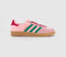  adidas Gazelle Indoor Trainers Court Green Glow Pink Gum Uk Size 4
