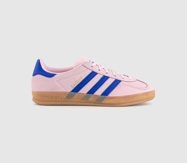 Odd Sizes -  adidas Gazelle Indoor Trainers Clear Pink Lucid Blue Gum - UK Sizes Right 5/Left 5.5