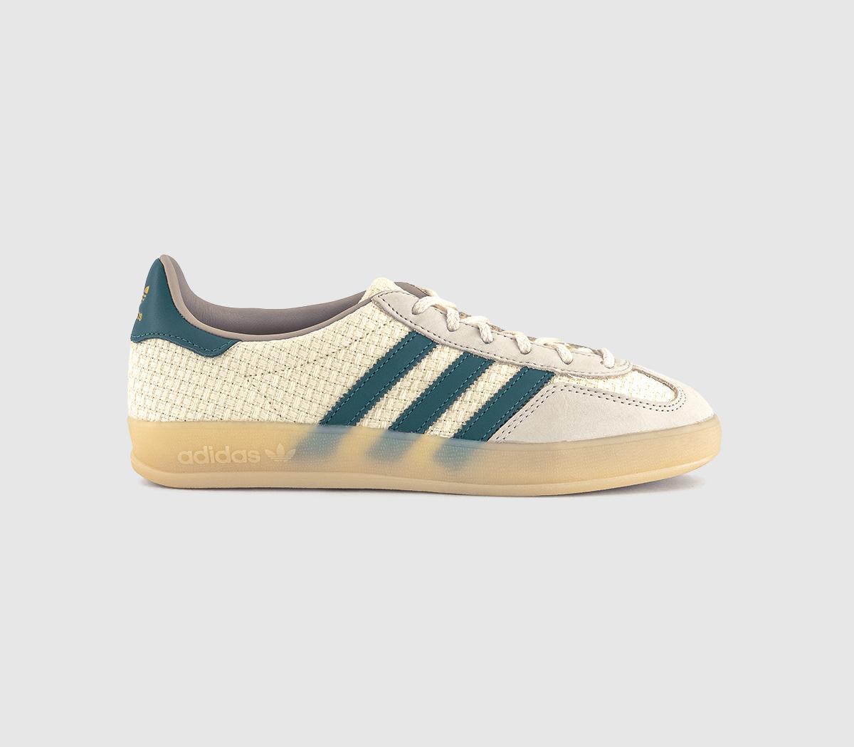 adidas Gazelle Indoor Trainers Cream White Preloved Teal