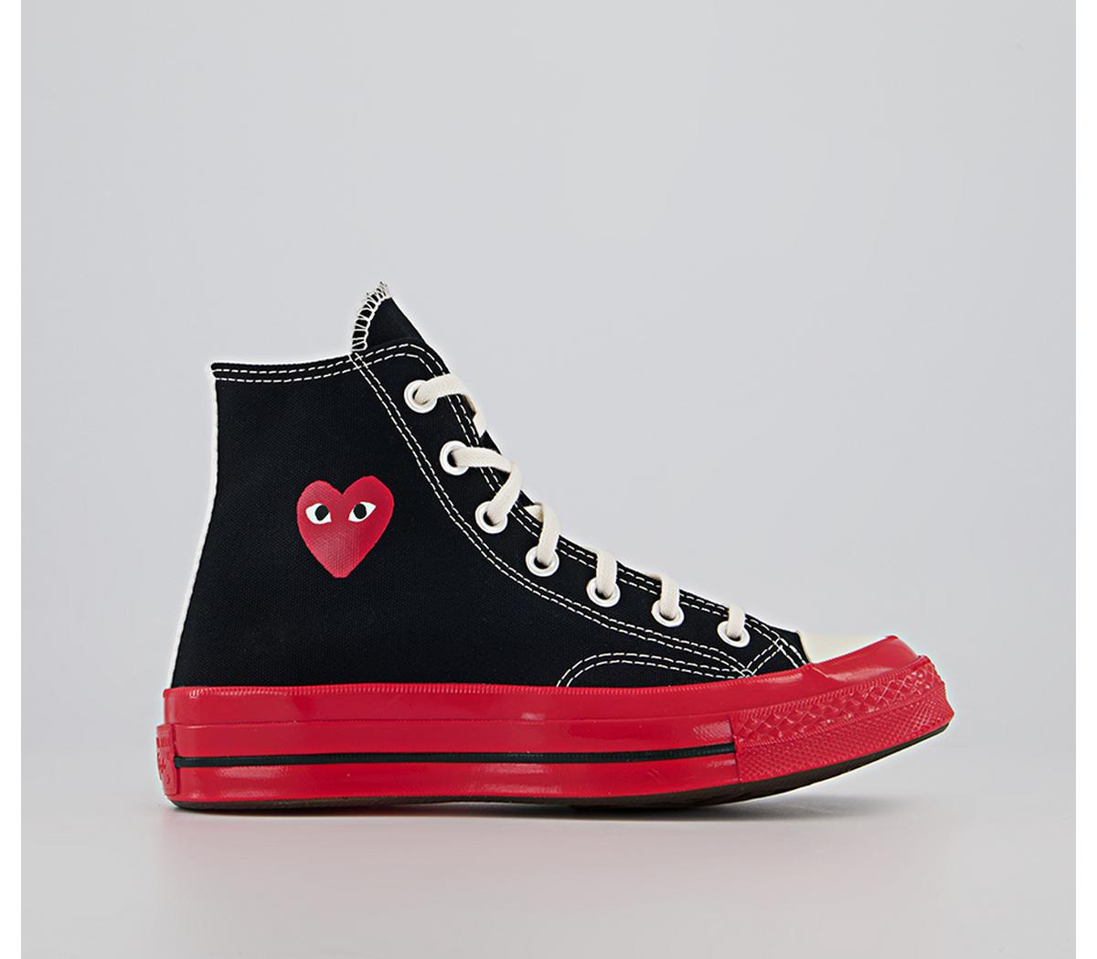 Black high top cdg converse best sale