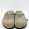 Womens BIRKENSTOCK Boston Clogs Taupe Rivet UK Size 7 EU40