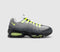 Nike Air Max 95 OG Trainers Black Neon Yellow Cool Grey UK Size 5