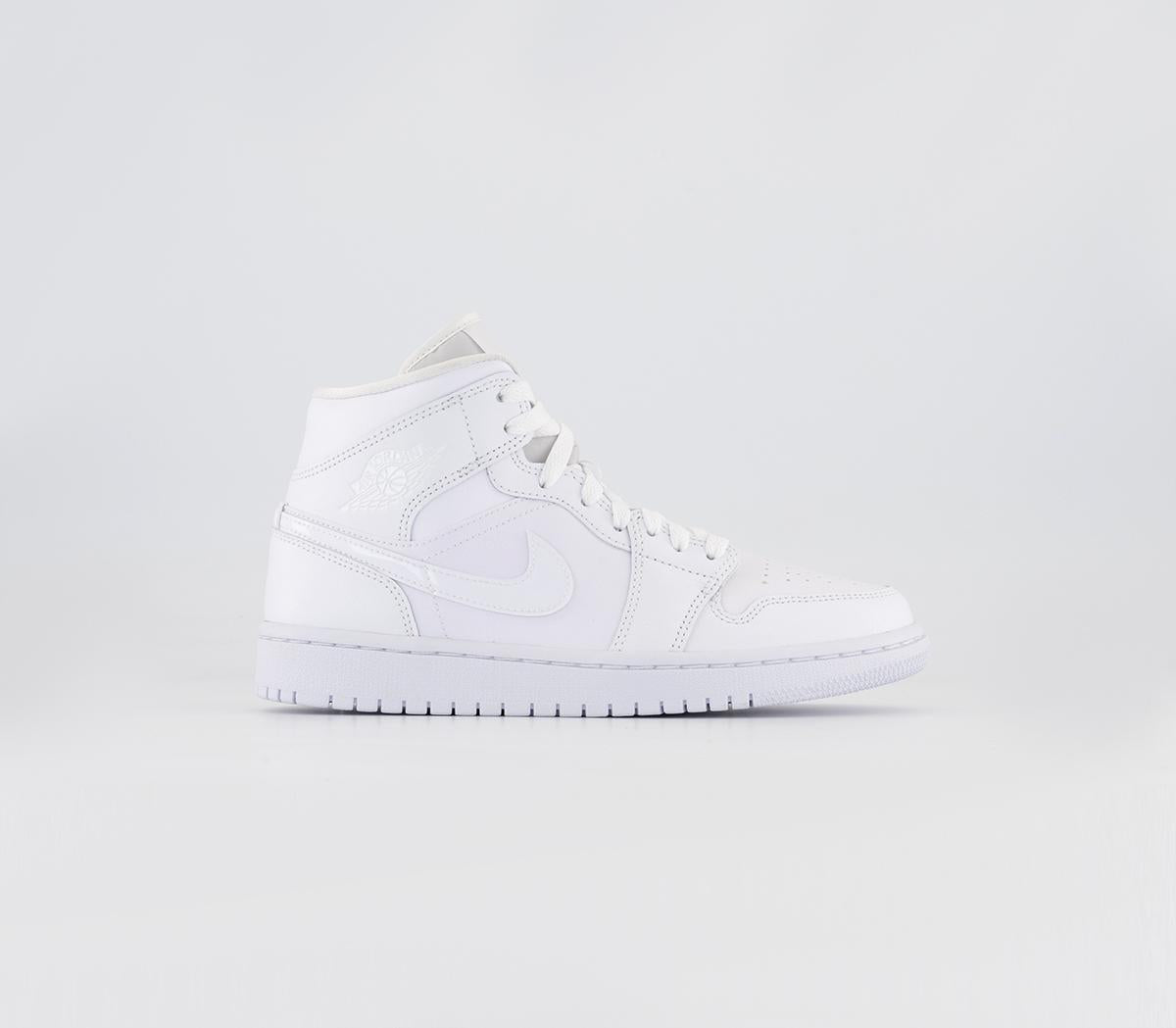 Jordan Air Jordan 1 Mid Trainers White White White