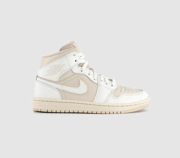 Womens Jordan Air Jordan 1 Mid Trainers Legend Light Brown Sail Muslin