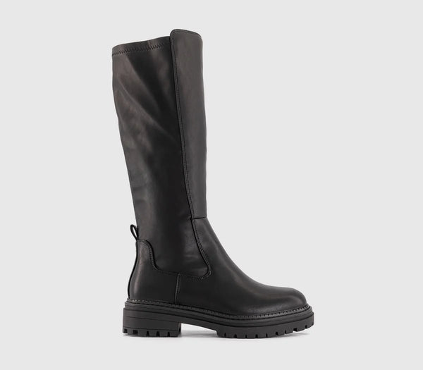 Womens OFFICE Kaci Stretch Back Knee High Boots Black UK Size 7