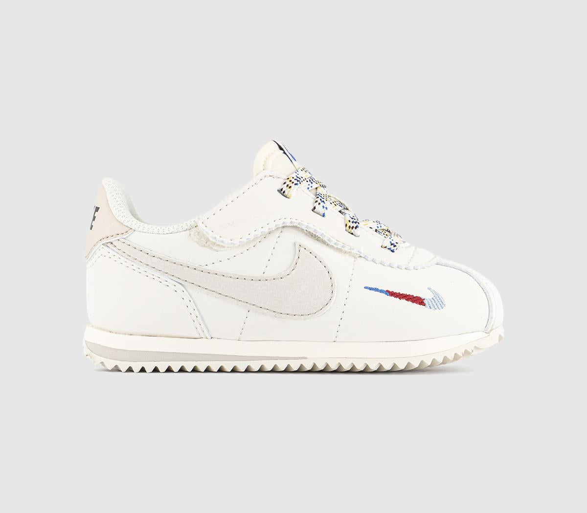 Kids Nike Cortez TD Trainers Soft Pearl Light Orewood Brown Comet Blue UK Size 8.5 infant