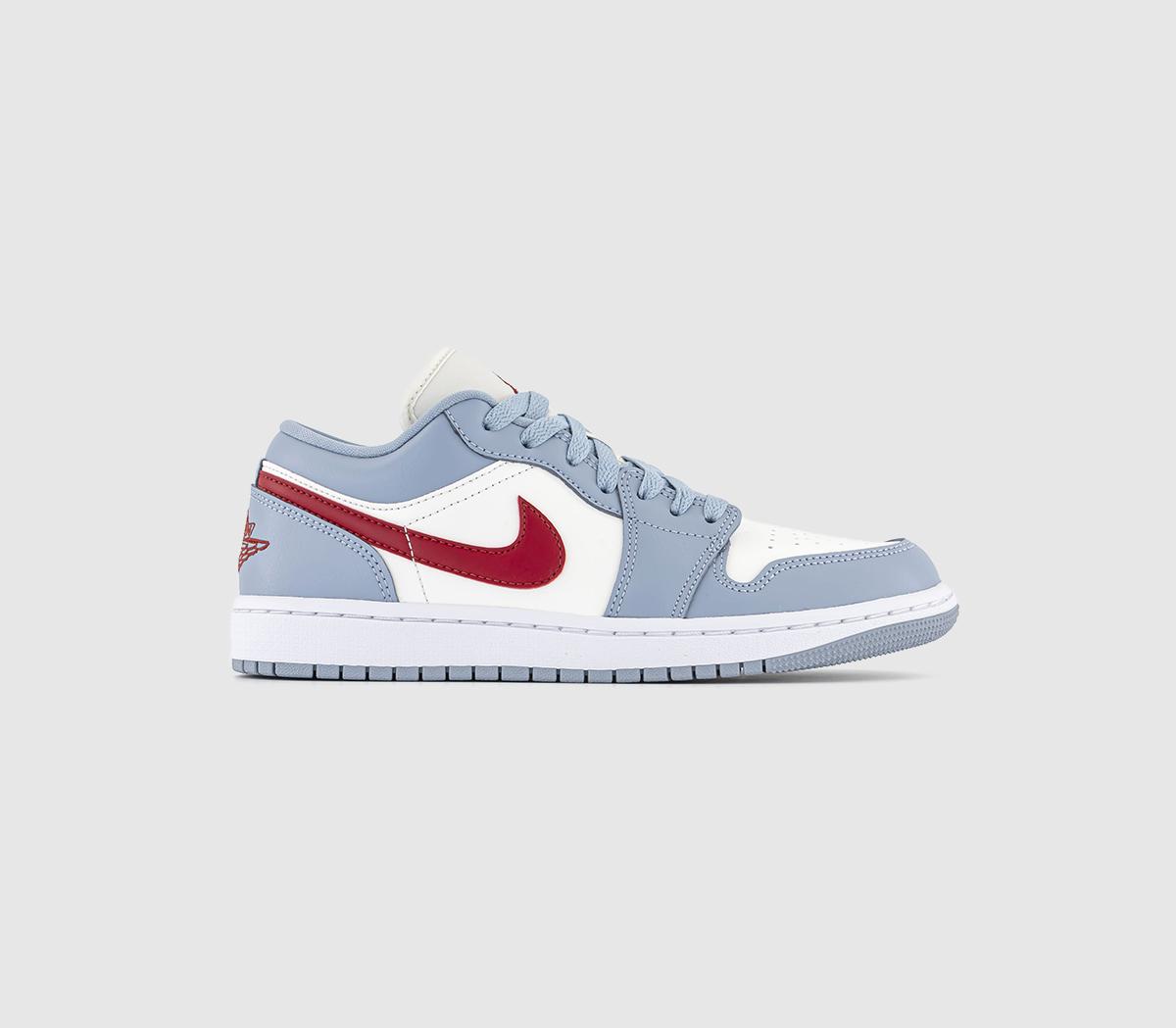 Nike Air Jordan 1 Low Sail Dune Red Blue Grey White