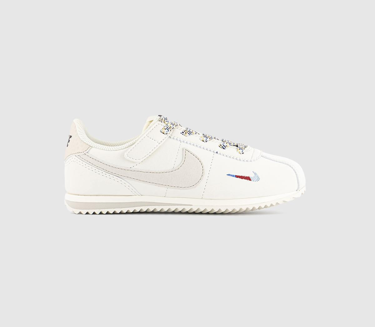 Kids Nike Cortez Ps Trainers Soft Pearl Light Orewood Brown Comet Blue