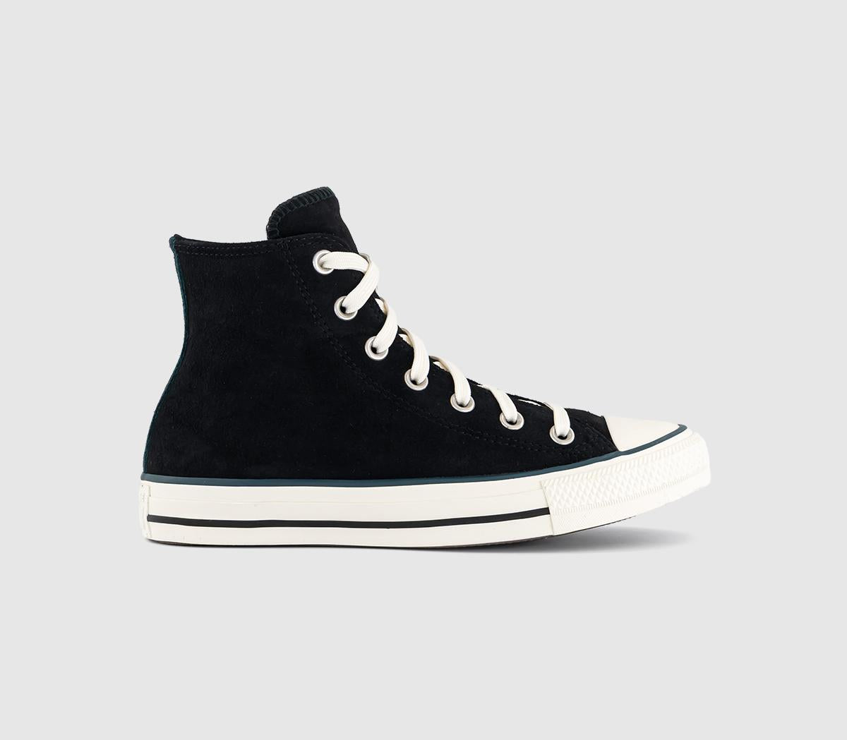 Converse All Star Hi Trainers Black Darkley Jaded Egret