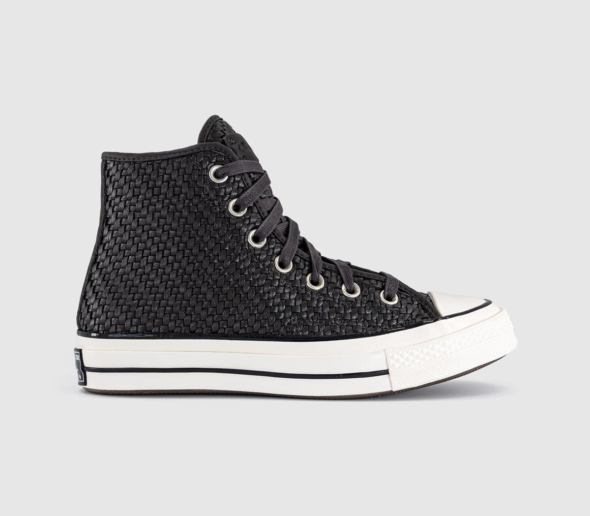 Converse All Star Hi Trainers Woven Mudguard Egret Black