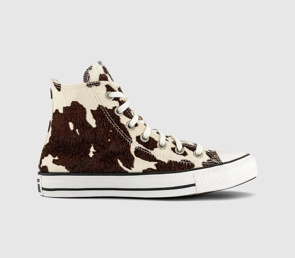 Converse All Star Hi Cow Print Egret Mudguard Black