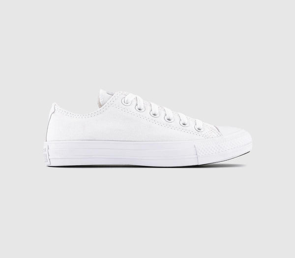 Womens Converse All Star Low White Mono Trainers