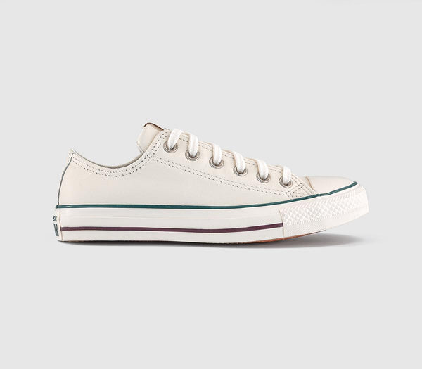 Converse All Star Low Vintage Trainers White Rubber Plant Egret