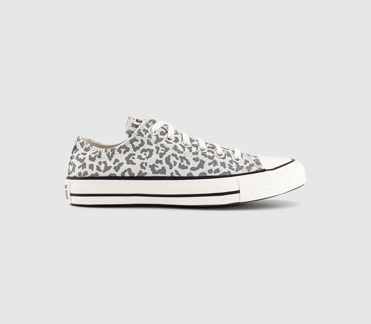 Converse All Star Low Trainers Barely Grey Vintage White Black