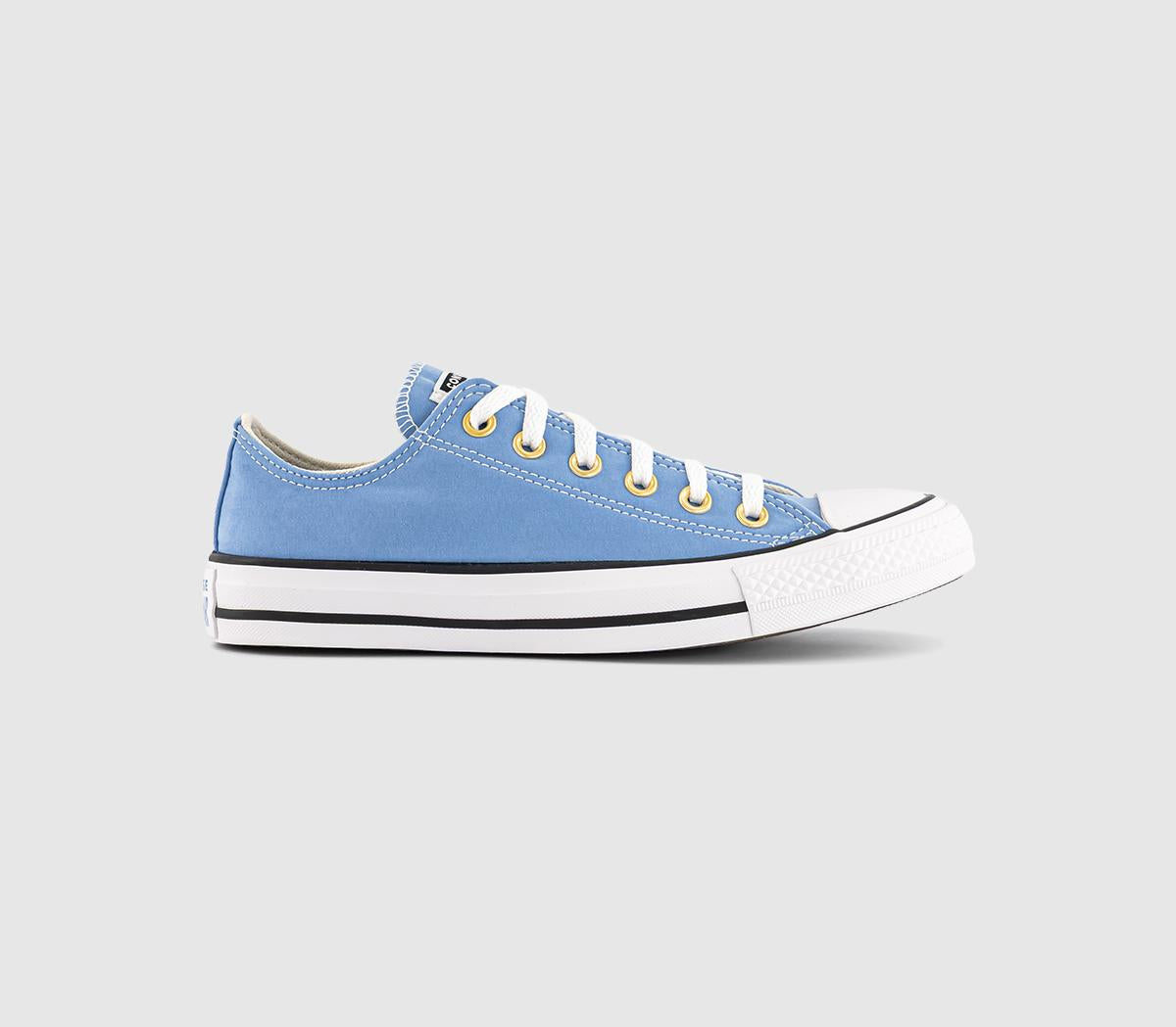 Converse All Star Low Trainers Open Sky White Gold