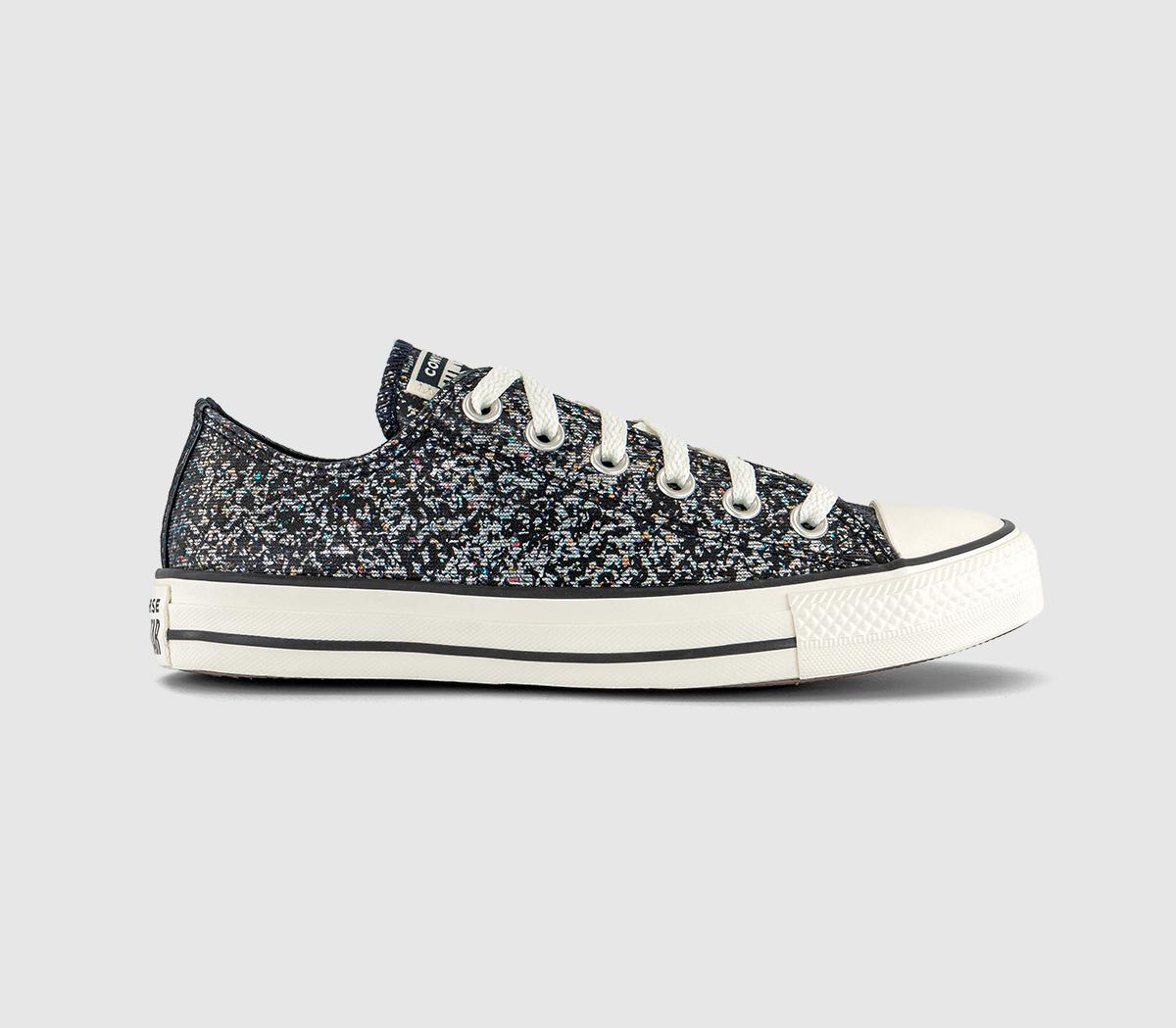 Converse All Star Low Black Egret Black Glitter