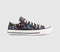 Converse All Star Low Trainers Floral Black Egret Cherry Balm