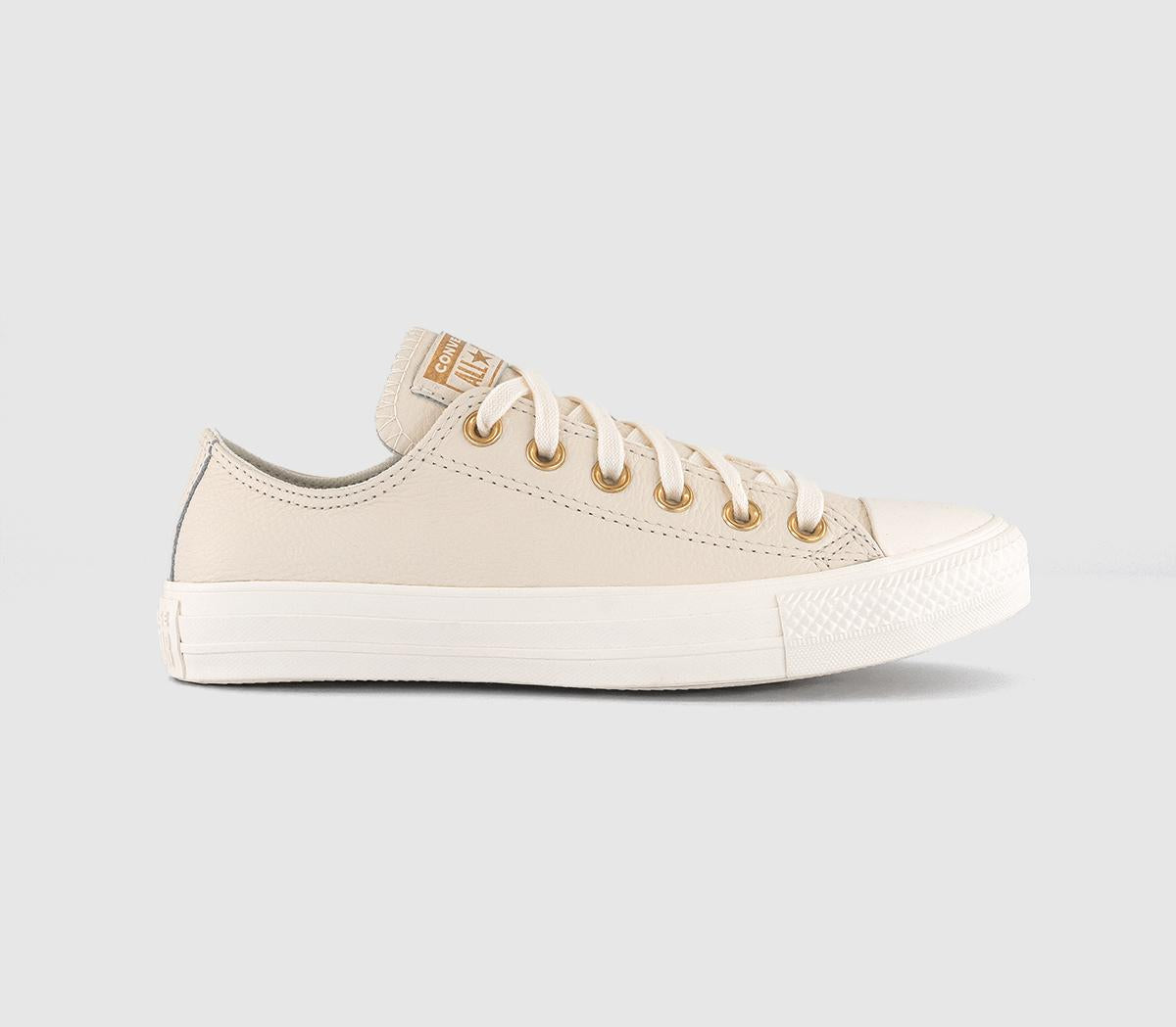 Converse All Star Low Trainers Egret Egret Gold