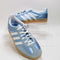 adidas Gazelle Indoor Trainers Bliss Blue White Metallic UK Size 5