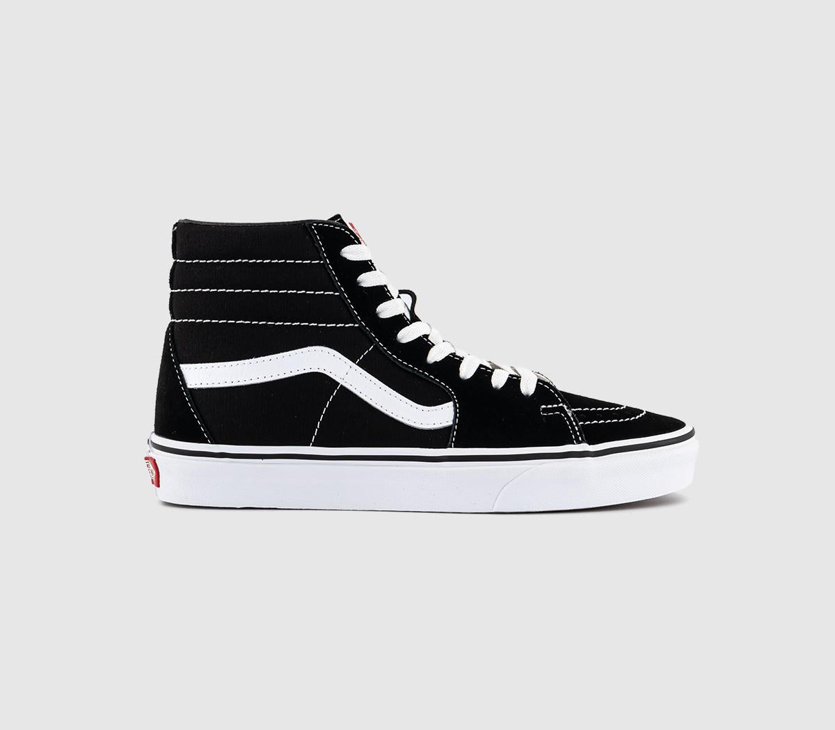 Vans Sk8 Hi Black White Canvas Trainers