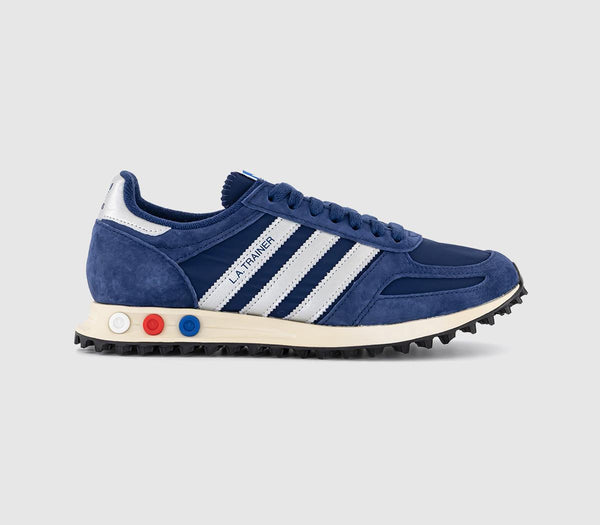 Mens adidas LA Trainers OG Dark Blue Silver Metallic Off White